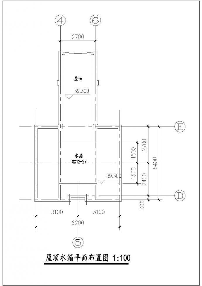 南京某小区12层住宅楼全套平面设计CAD图纸（1梯2户/每户120平米）_图1