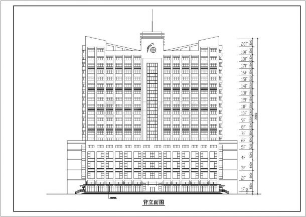 某高层酒店建筑方案CAD图纸-图一