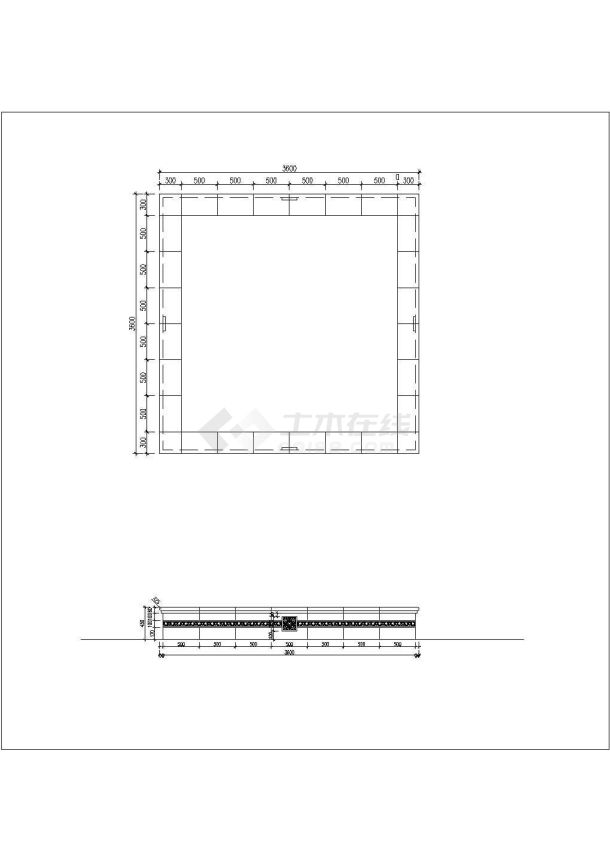 经典园林景观树池设计cad施工详图（标注详细）-图二