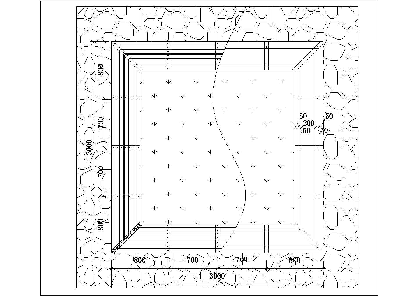 经典园林树池做法设计cad图纸（标注详细）