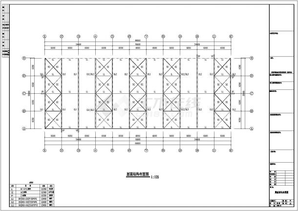 某25米跨度单层单山单跨门式刚架厂房设计cad全套结构施工图（含设计说明）-图二