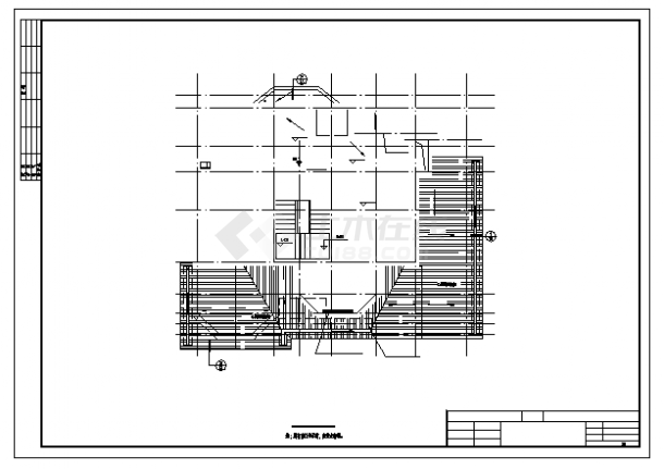 二层中国式别墅建筑施工cad图，共八张-图二