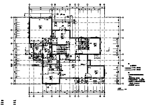 373平方米某二层别墅建筑施工cad图，共八张-图二