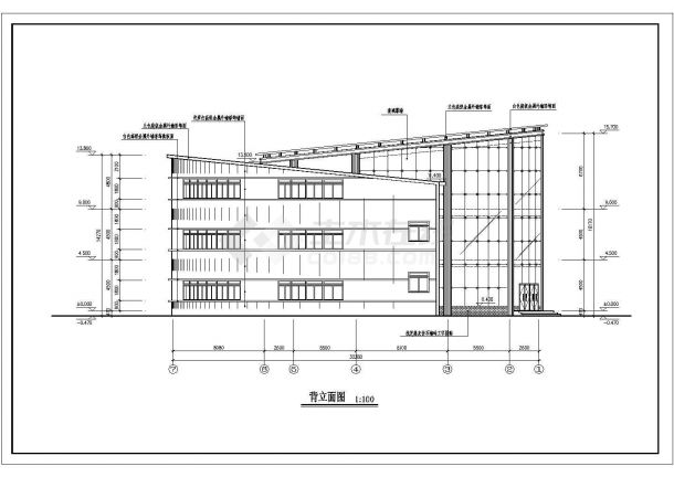 安徽省合肥市某高级小区会所建筑施工设计CAD图纸-图二