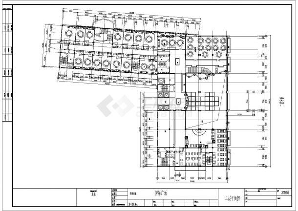 江西省九江市某国际广场施工设计平面CAD图纸-图二