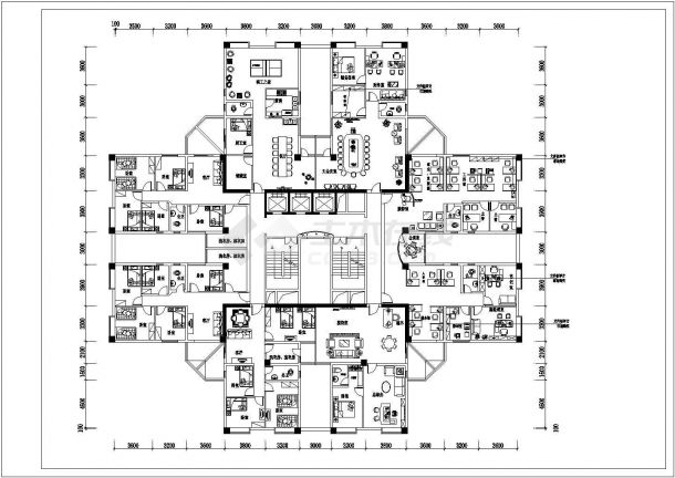 山东省威海市某豪景小区住宅施工设计CAD图纸-图二