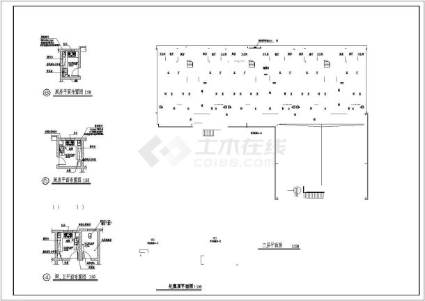湖南xx印刷厂综合楼全套住宅建筑施工设计CAD图纸-图二