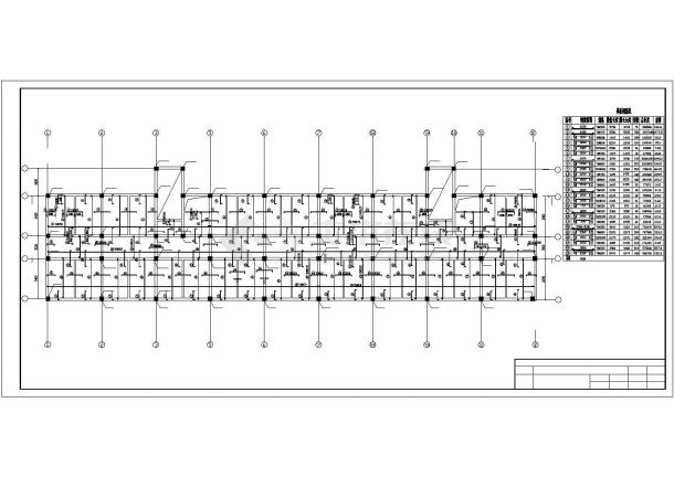 南京某高校9200平米10层框架结构学生宿舍楼CAD结构设计图纸-图一