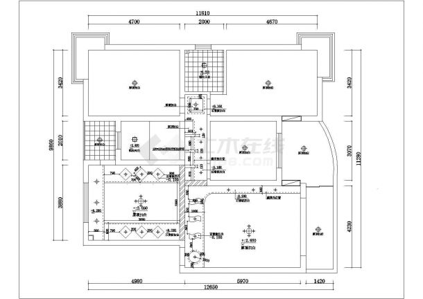 经典住宅楼天花装修设计CAD施工图素材集合（甲级院设计）-图一