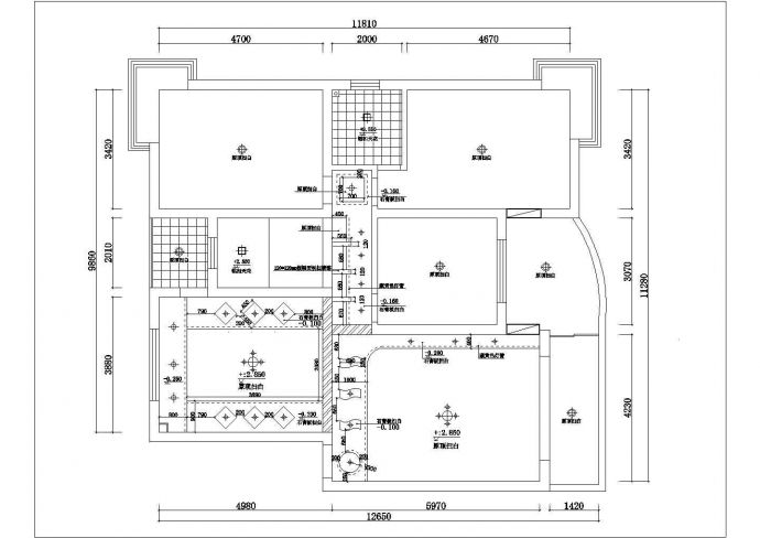 经典住宅楼天花装修设计CAD施工图素材集合（甲级院设计）_图1