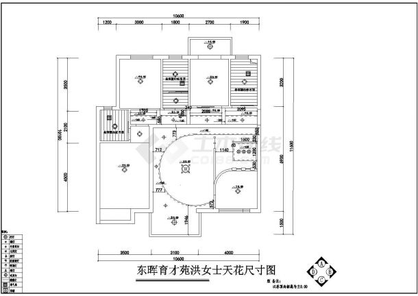 某三房两厅户型私家住宅室内装修设计cad全套施工图（甲级院设计）-图二