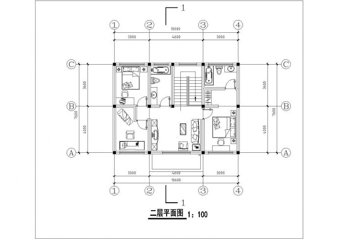 170平米2层砖混结构民居别墅全套建筑设计CAD图纸_图1