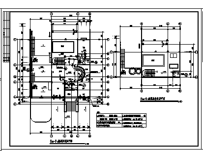 某三层B型别墅建筑施工cad图，共十张-图一