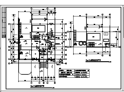 某三层B型别墅建筑施工cad图，共十张_图1