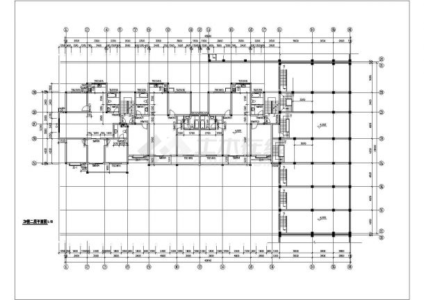 1700平米6层混合结构住宅楼建筑设计CAD图纸（含阁楼和储藏室）-图二