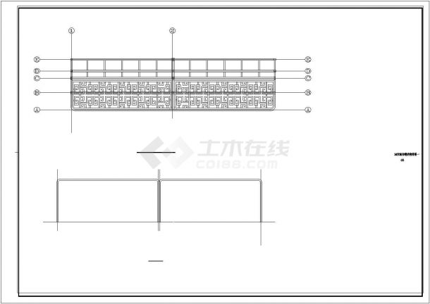 7米14米公交站台新建工程结构设计CAD图-图二