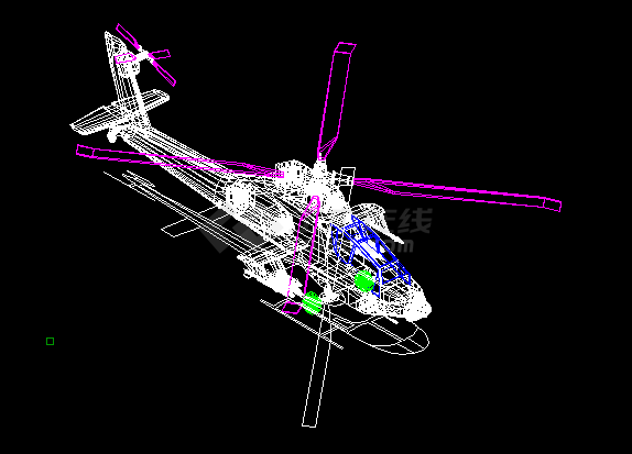 经典直升飞机设计cad三维图纸（甲级院设计）-图一