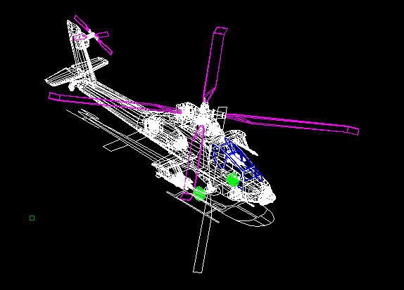 经典直升飞机设计cad三维图纸（甲级院设计）