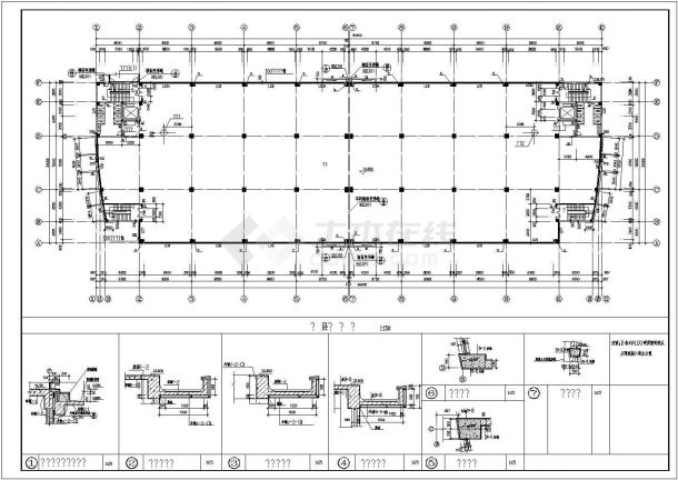 某多层框架结构工业厂房设计cad全套建筑施工图（甲级院设计，13张图）-图二