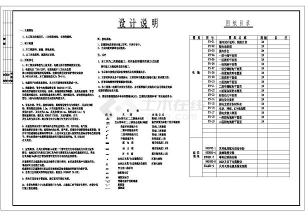 中国会所歌剧院（二层框架结构）配电设计cad全套电气施工图（含设计说明，含弱电设计）-图一