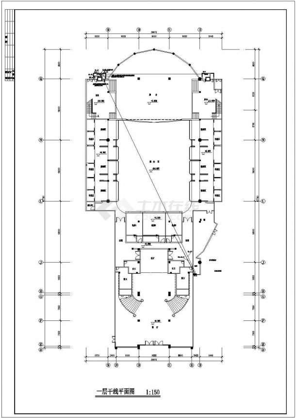 中国会所歌剧院（二层框架结构）配电设计cad全套电气施工图（含设计说明，含弱电设计）-图二