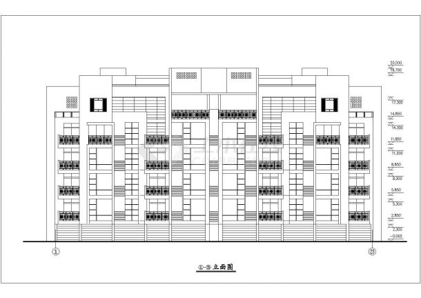 衢州市某小区2600平米5层砖混结构住宅楼建筑设计CAD图纸（2套方案）-图二
