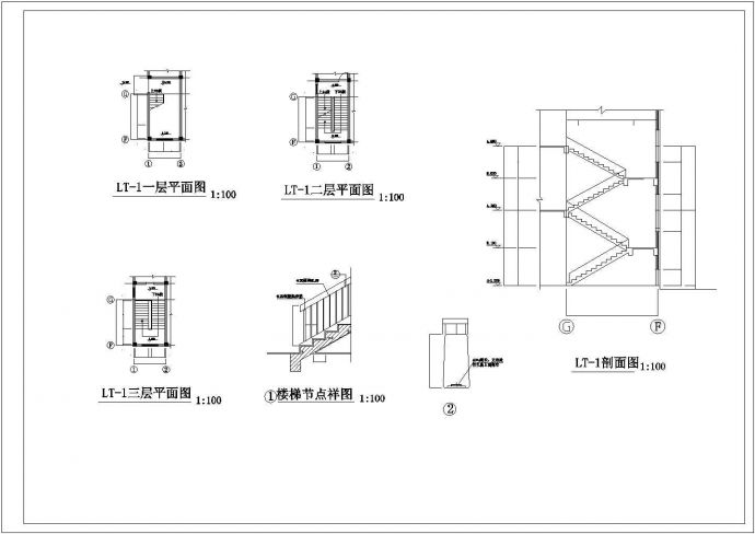 某三层框架结构厂房设计cad全套建施图（ 含设计说明）_图1
