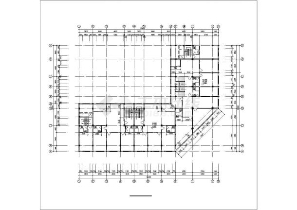 6100平米6层砖混结构住宅楼建筑设计CAD图纸（底层商用/含阁楼）-图二
