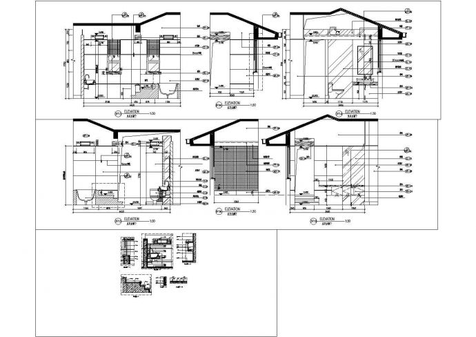 某标准型现代主卧卫生间装修详细设计施工CAD图纸_图1