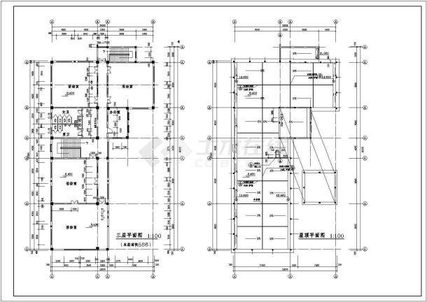 某县现代风格大型高级会所建筑设计施工CAD平面图纸-图二