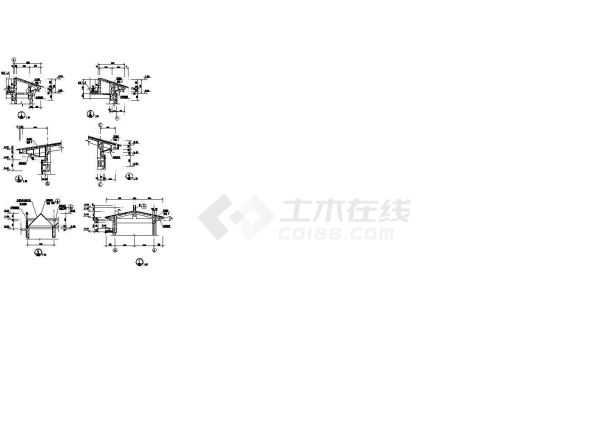 达州市某高级中学教学楼屋面节点建筑设计CAD施工图-图二