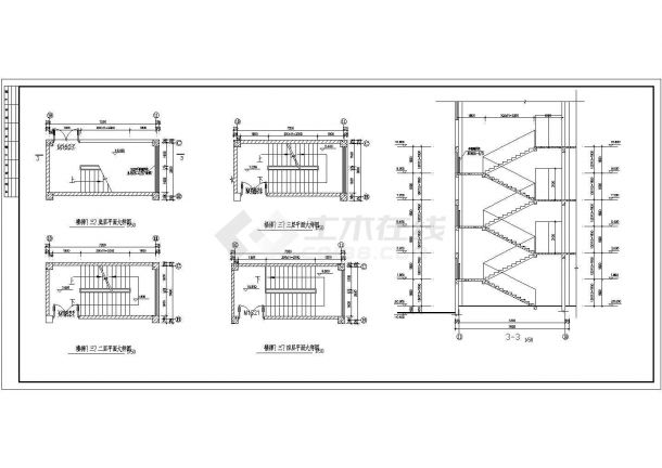 某学校主体三层局部四层框架结构浴室设计cad全套建施图（含设计说明）-图二