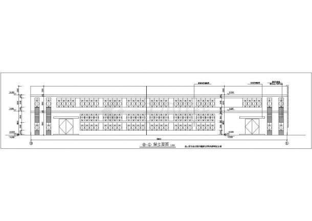 滨海新区中天钢铁厂二层车间建筑施工设计CAD图纸-图一
