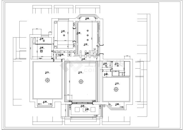 某二室二厅户型私宅室内装修设计cad全套施工图（甲级院设计）-图二