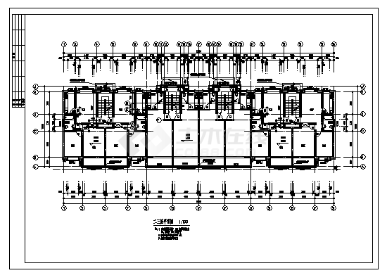 2131平方米三层带阁楼别墅建筑施工cad图，共十二张-图一