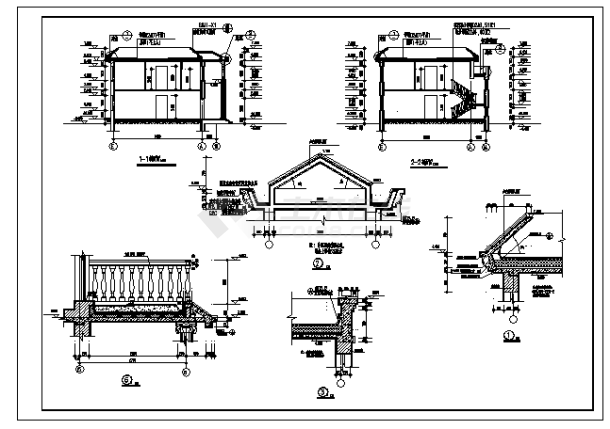 248平方米三层别墅建筑施工cad图，共四张-图一