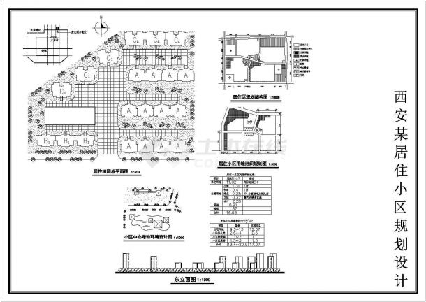 某居住小区规划方案设计全套CAD图纸-图二