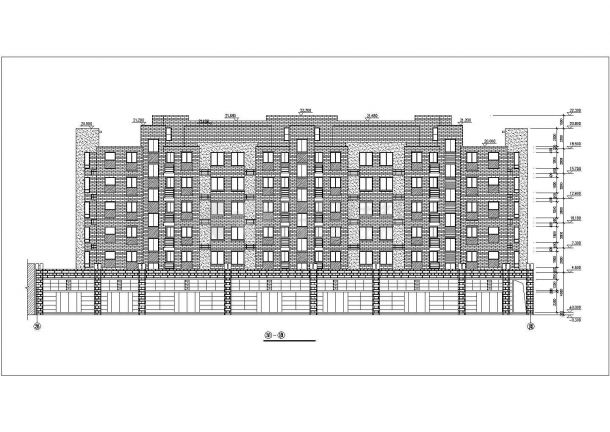 2700平米6层砖混结构住宅楼平立剖面设计CAD图纸（含夹层/底层商用）-图二