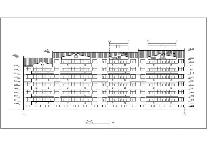 沈阳市某小区3000平米7层砖混结构住宅楼建筑设计CAD图纸_图1