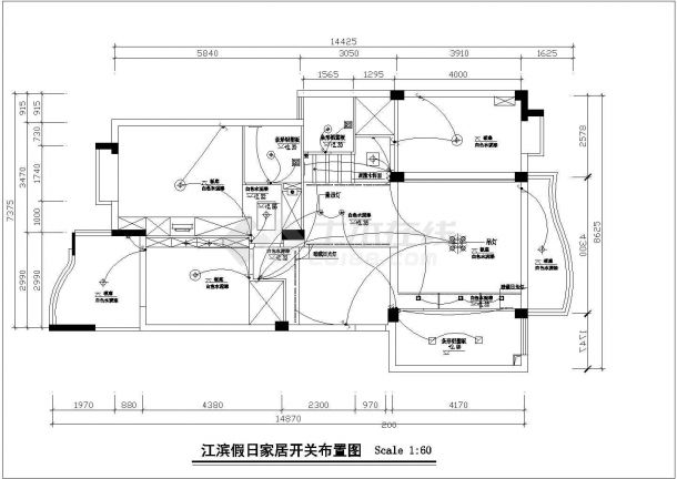 北京万科小区140平米户型全套室内装修装饰设计CAD图纸-图二