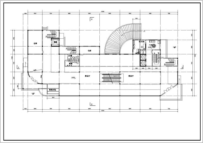 某多层综合性写字楼建筑设计CAD全套施工图纸（标注详细，13张图）_图1