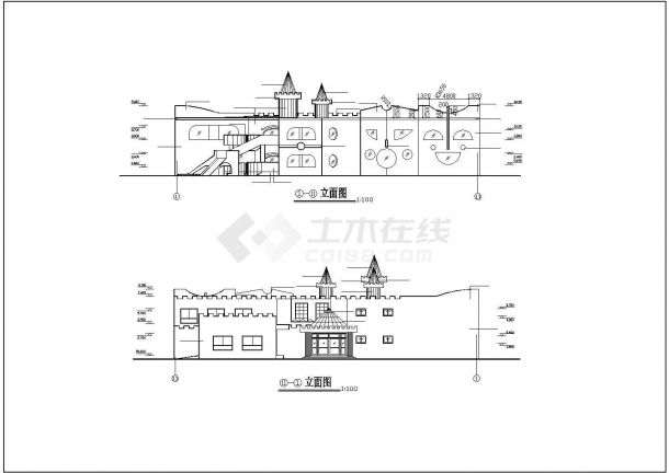 泰州市某私立幼儿园1300平米双层混合结构教学楼建筑设计CAD图纸-图一