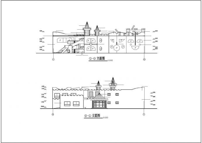 泰州市某私立幼儿园1300平米双层混合结构教学楼建筑设计CAD图纸_图1