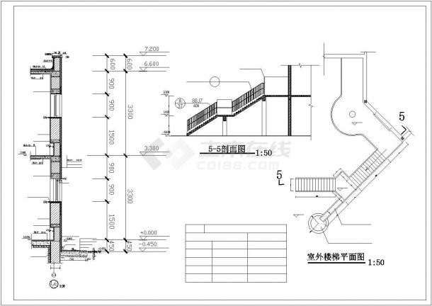 泰州市某私立幼儿园1300平米双层混合结构教学楼建筑设计CAD图纸-图二