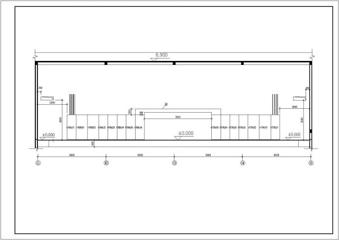 典型油浸变压器室设计cad施工布置图（标注详细）_图1