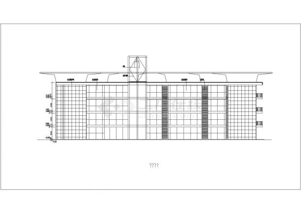 某小区幼儿园1300平米4层混合结构教学楼平立面设计CAD图纸-图一