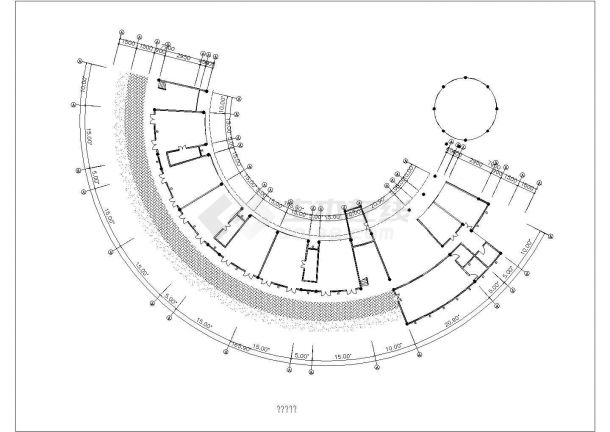 某小区幼儿园1300平米4层混合结构教学楼平立面设计CAD图纸-图二