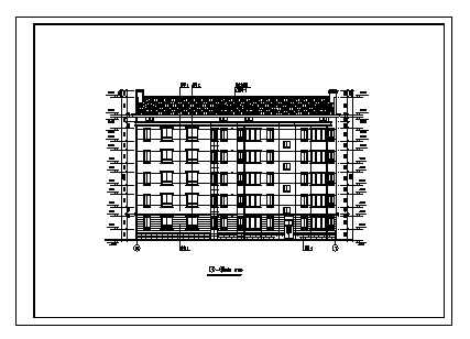 2673平方米某市五层带阁楼小学职工住宅楼改造建筑施工cad图，共二十三张-图一