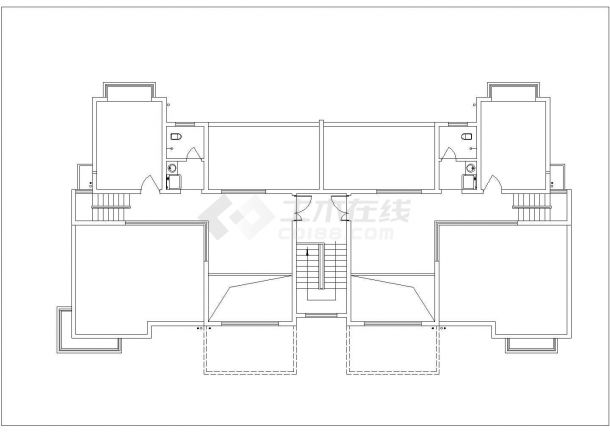 3200平米左右7层砖混结构民居楼平立面设计CAD图纸（4套方案）-图二