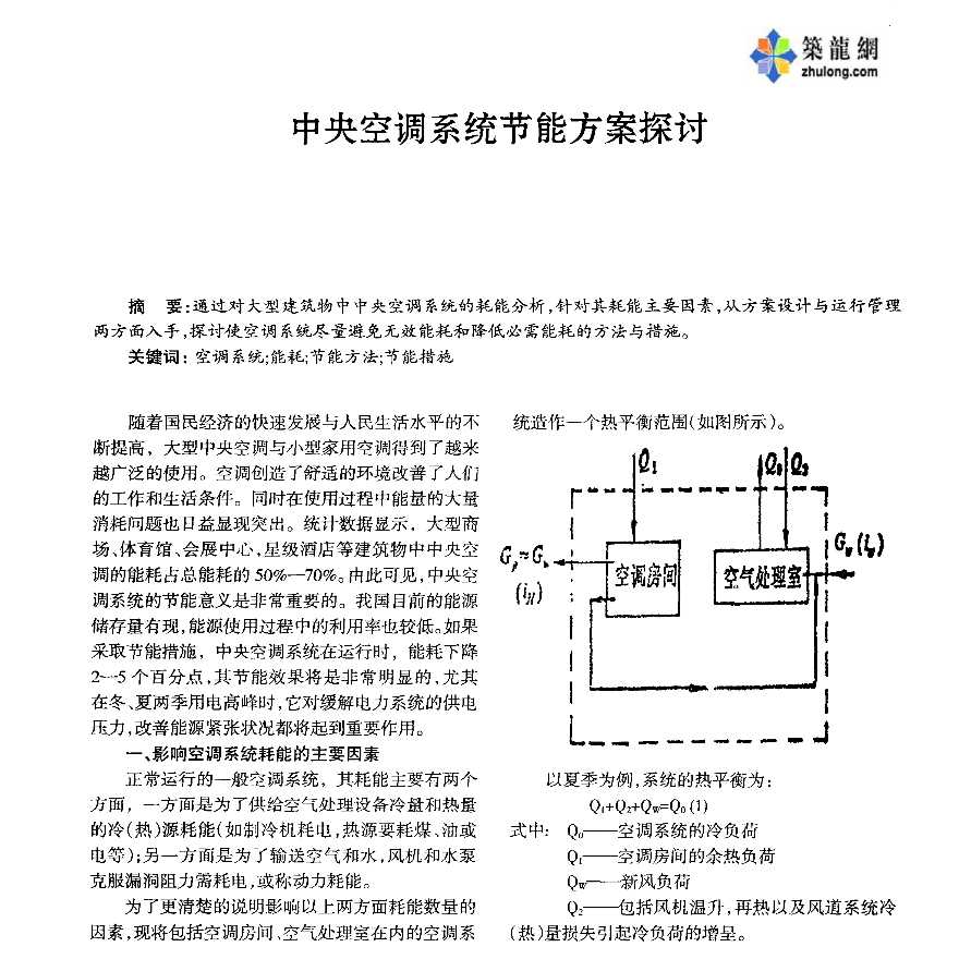 中央空调系统节能方案探讨-图一